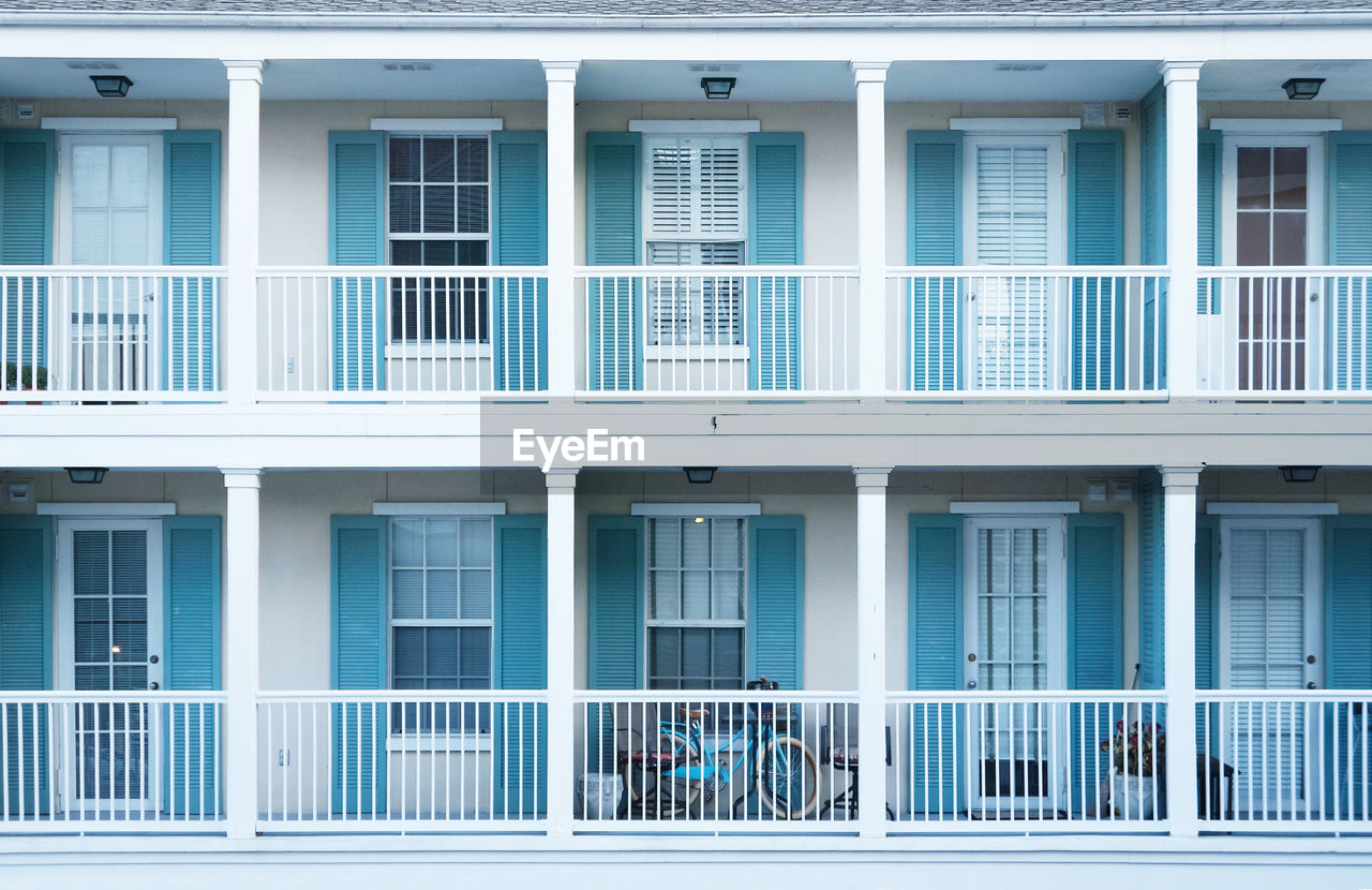 Full frame shot of blue building