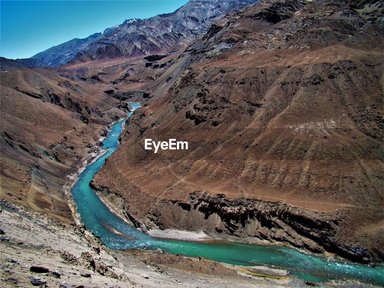 River indus at ladakh region, india