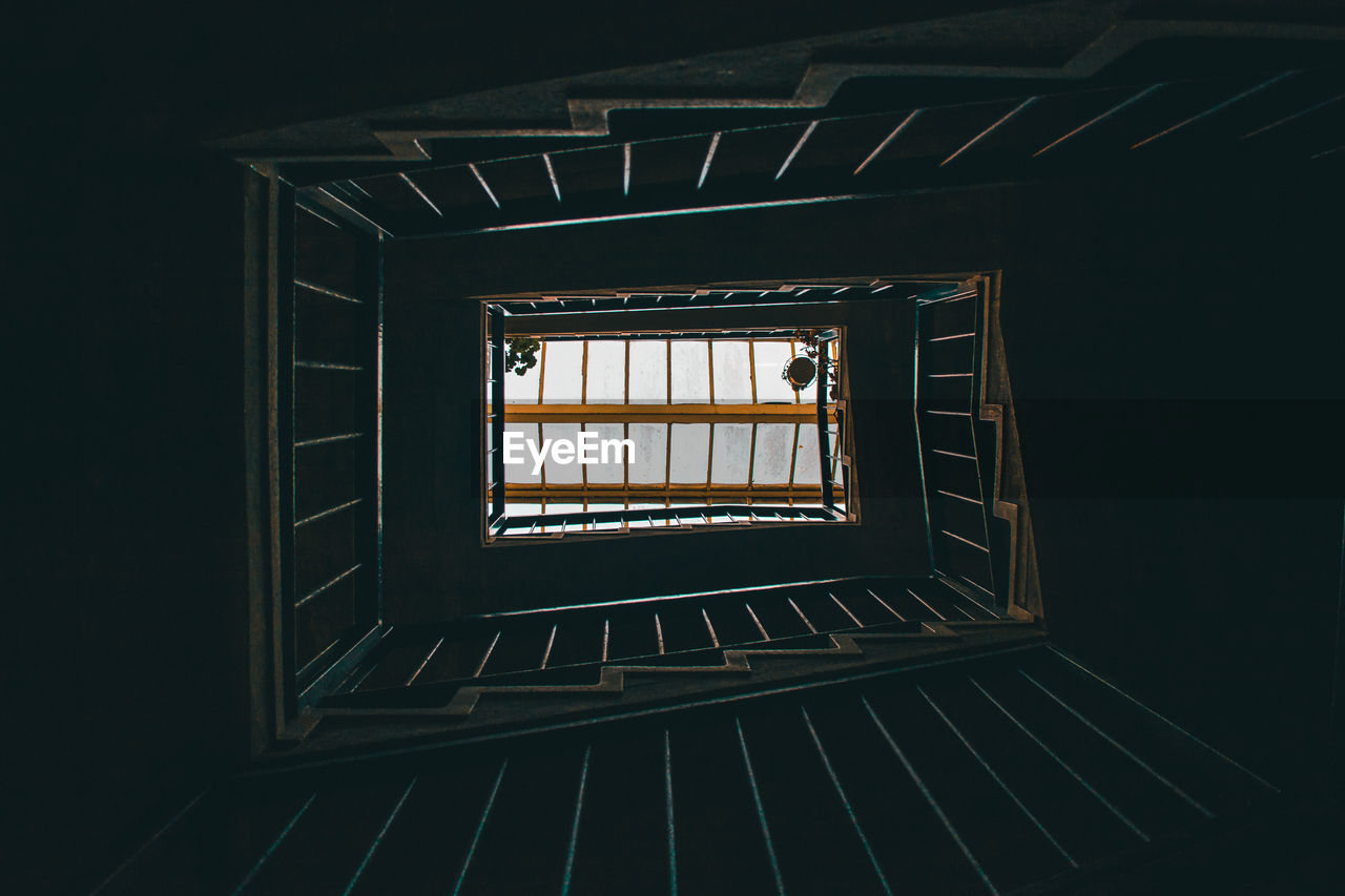 Directly below shot of skylight in building