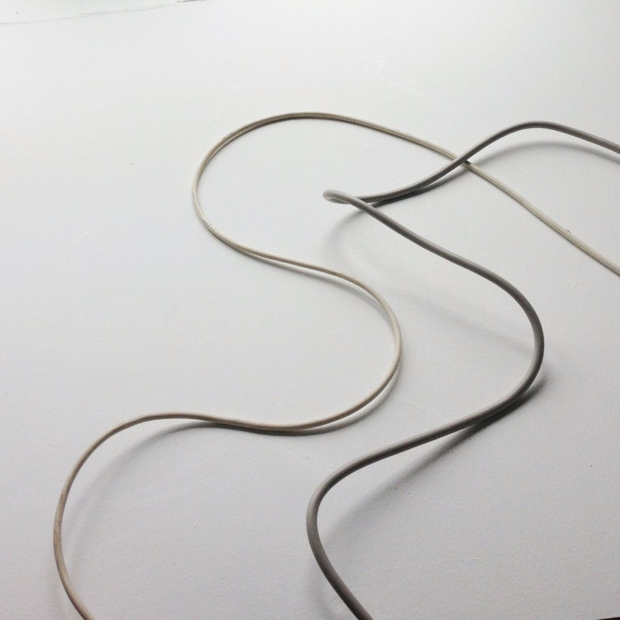 Wire on white table