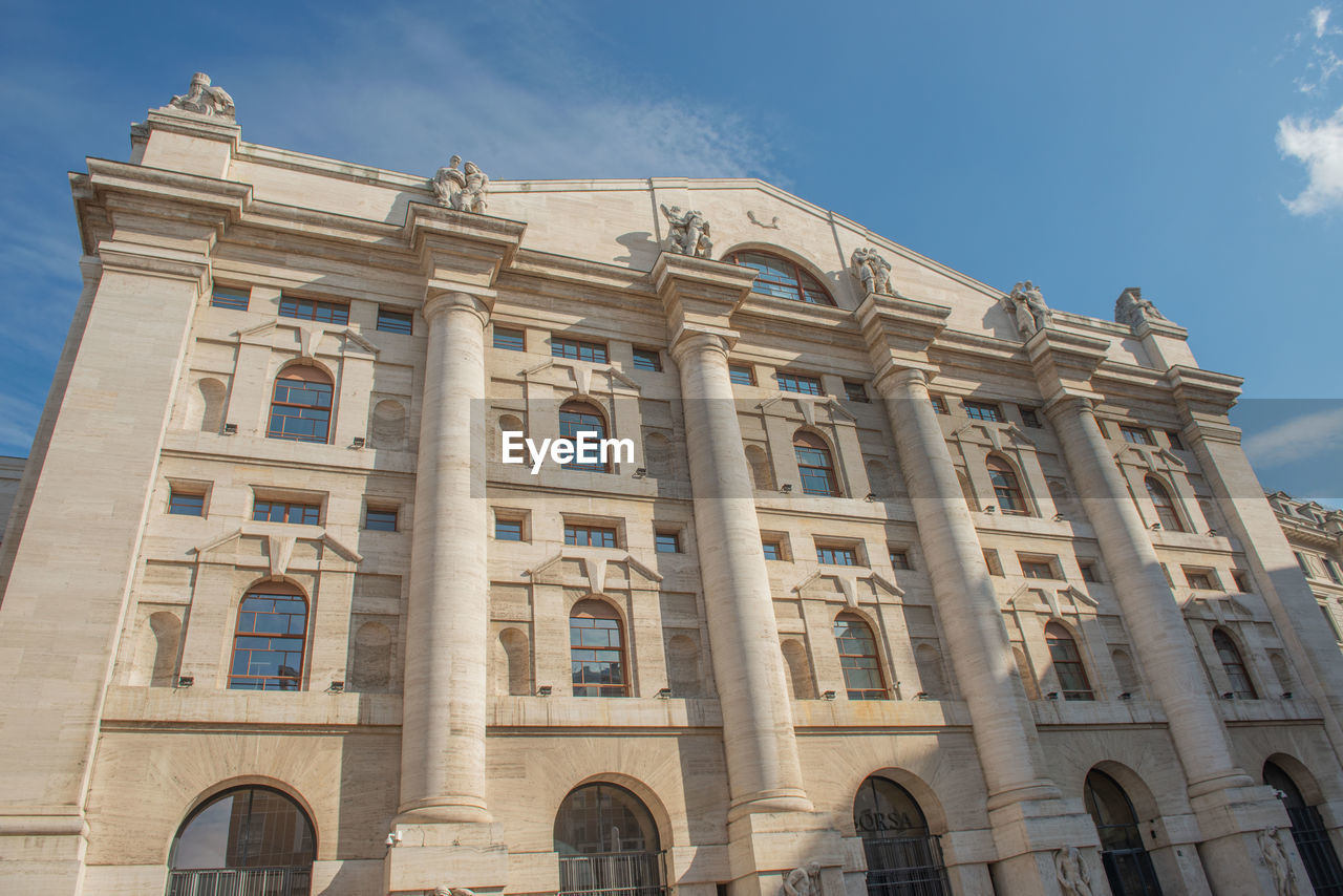 Low angle view of historical building against sky