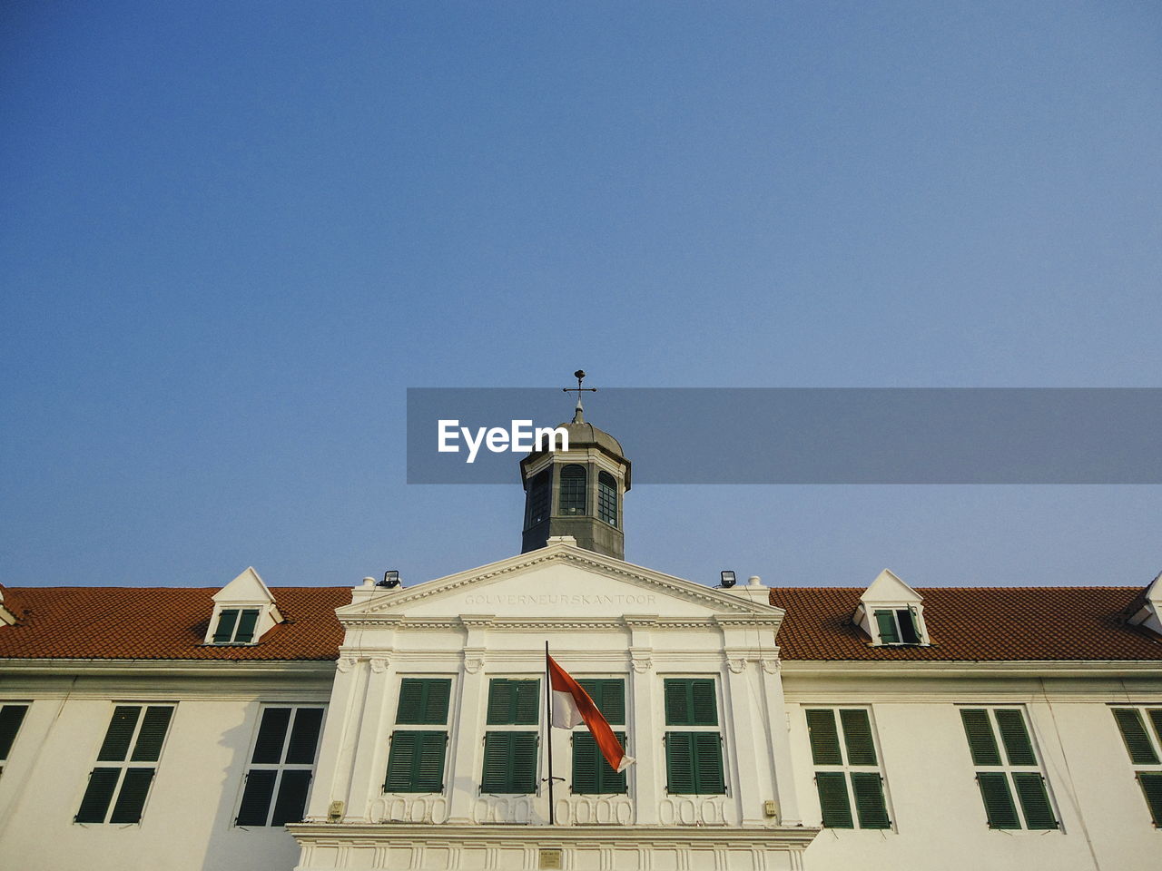 Low angle view of jakarta history museum against clear sky