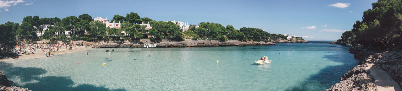 Panoramic view of beach