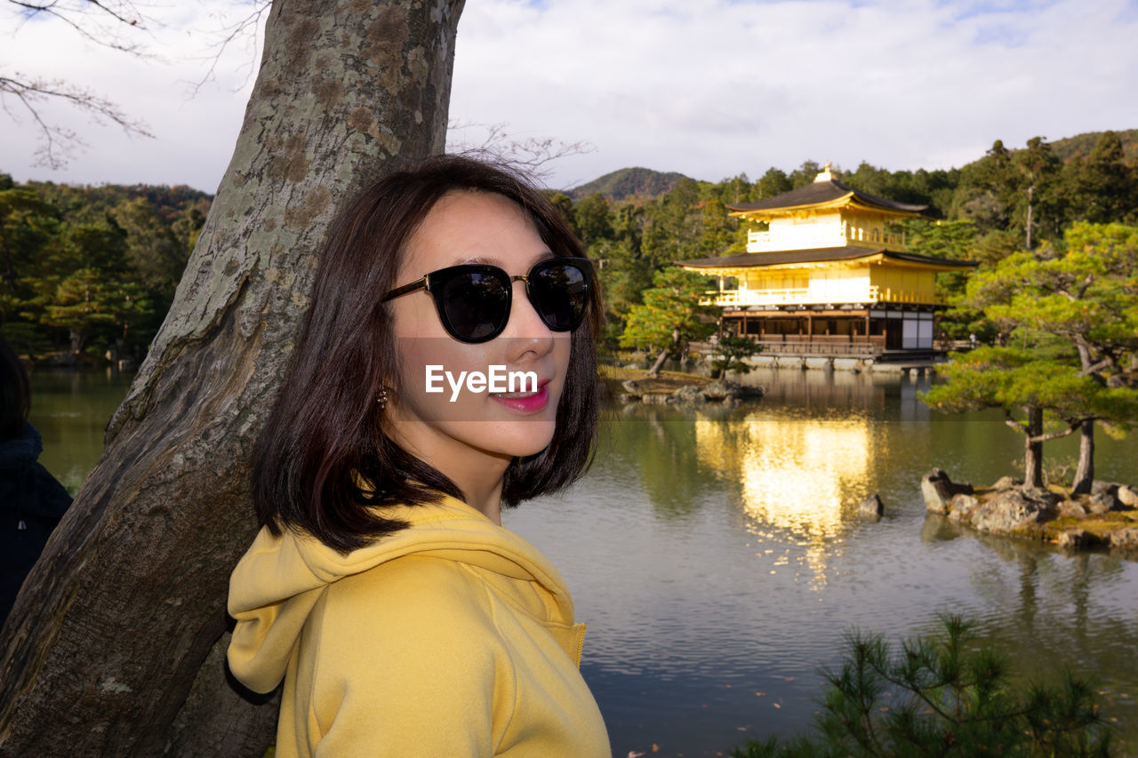 Kinkakuji zen buddhist temple - golden pavilion in northern kyoto