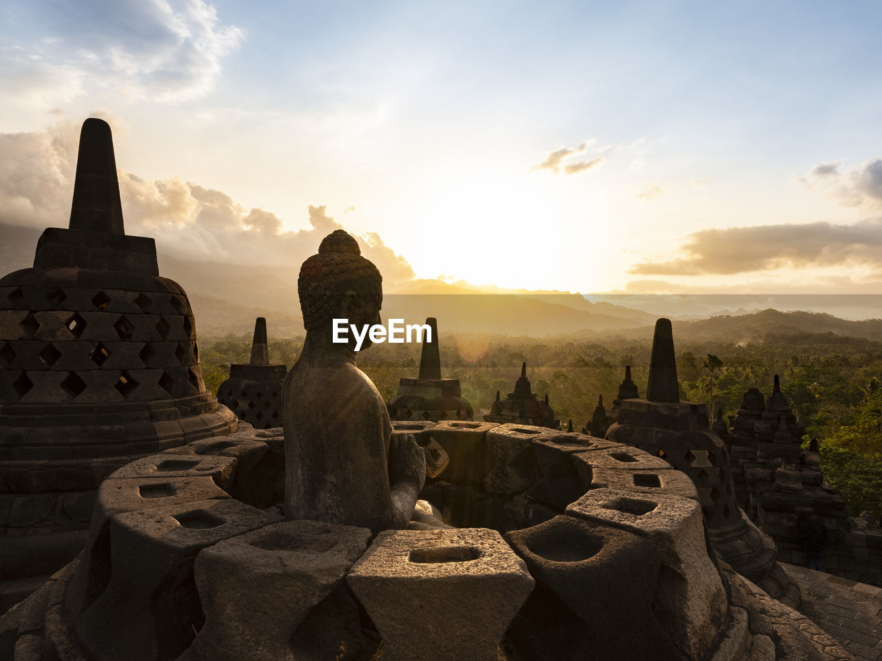 PANORAMIC VIEW OF A TEMPLE