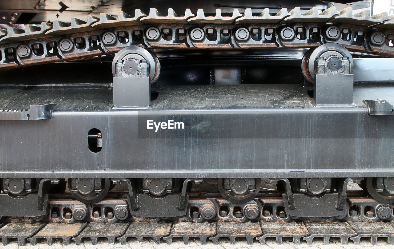 Close-up of caterpillar track