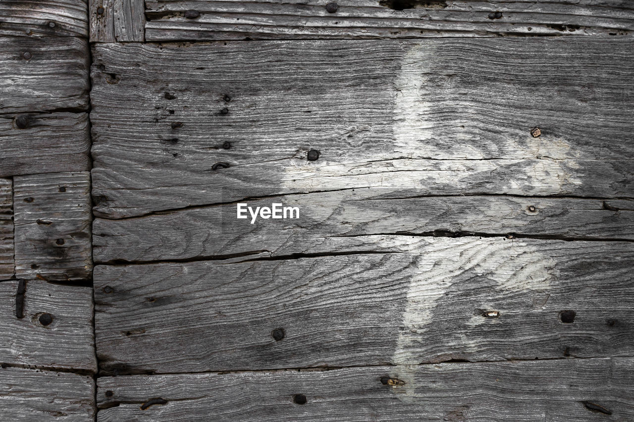 Full frame shot of weathered wooden wall