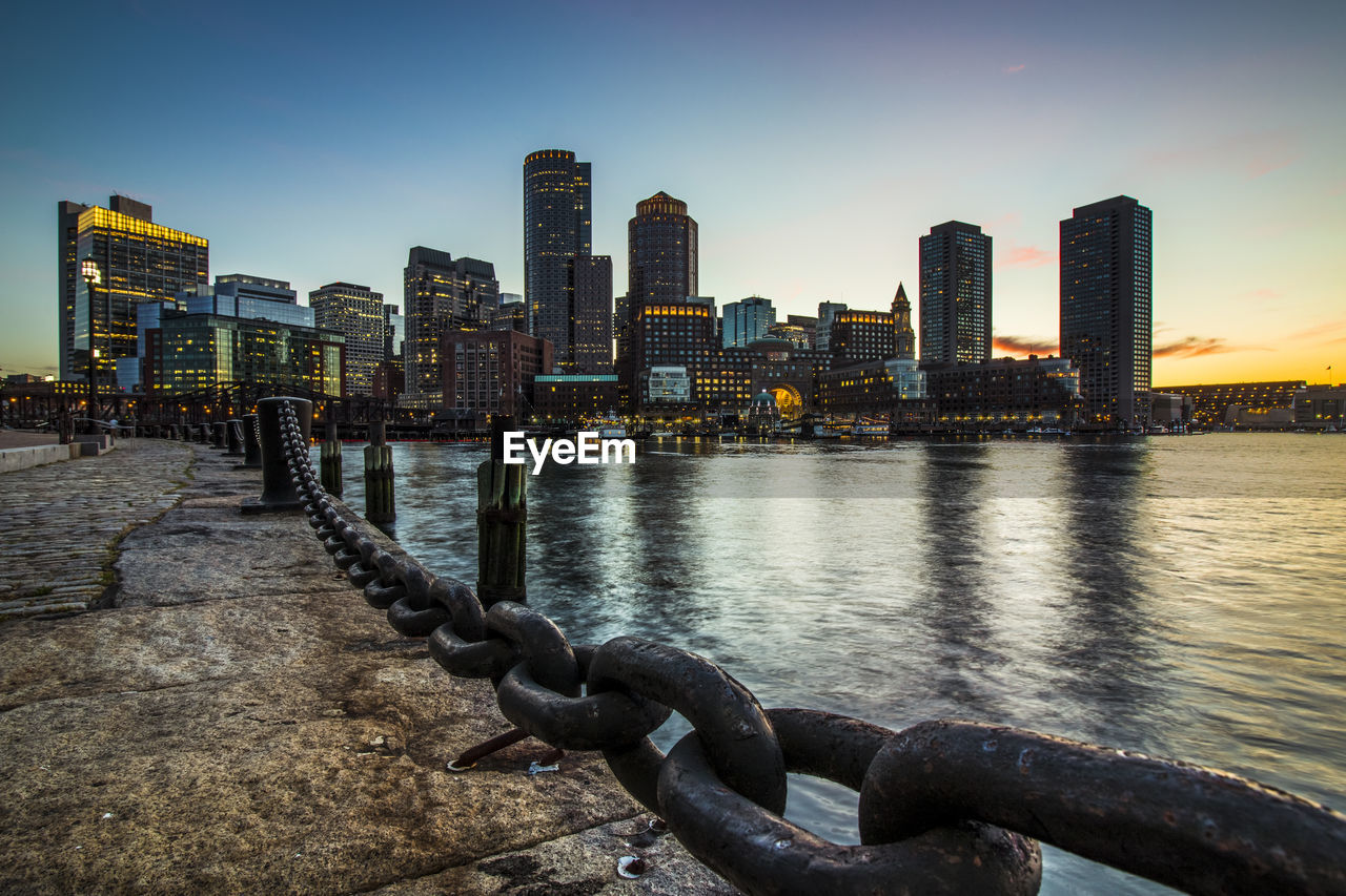 SCENIC VIEW OF RIVER BY BUILDINGS AGAINST SKY