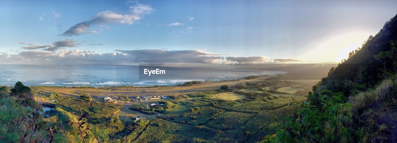 Panoramic view of sea against sky