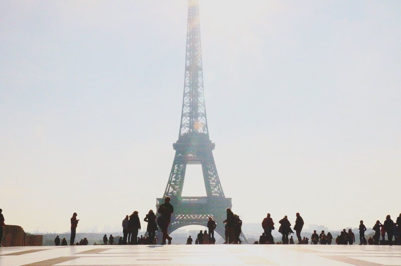 LOW ANGLE VIEW OF PEOPLE STANDING AT OBSERVATION POINT