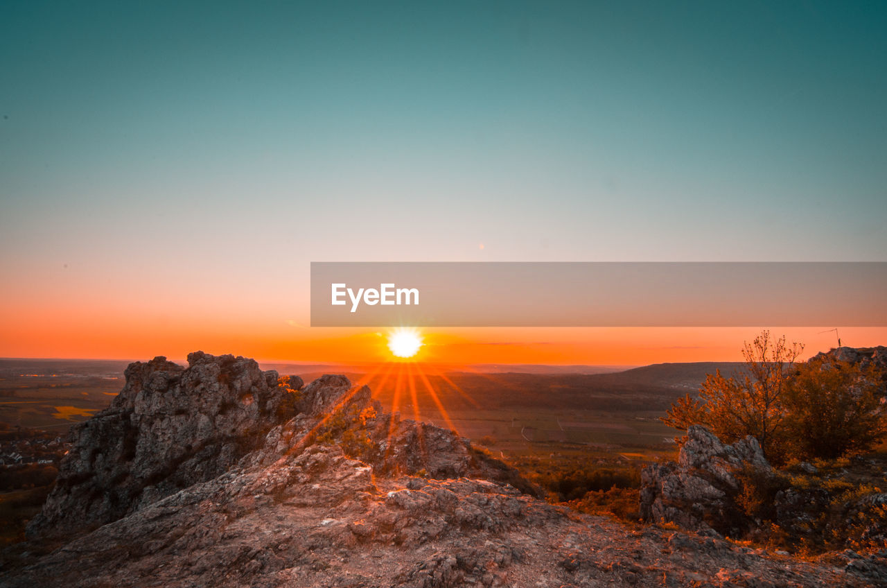 Sunset on a beautiful mountain