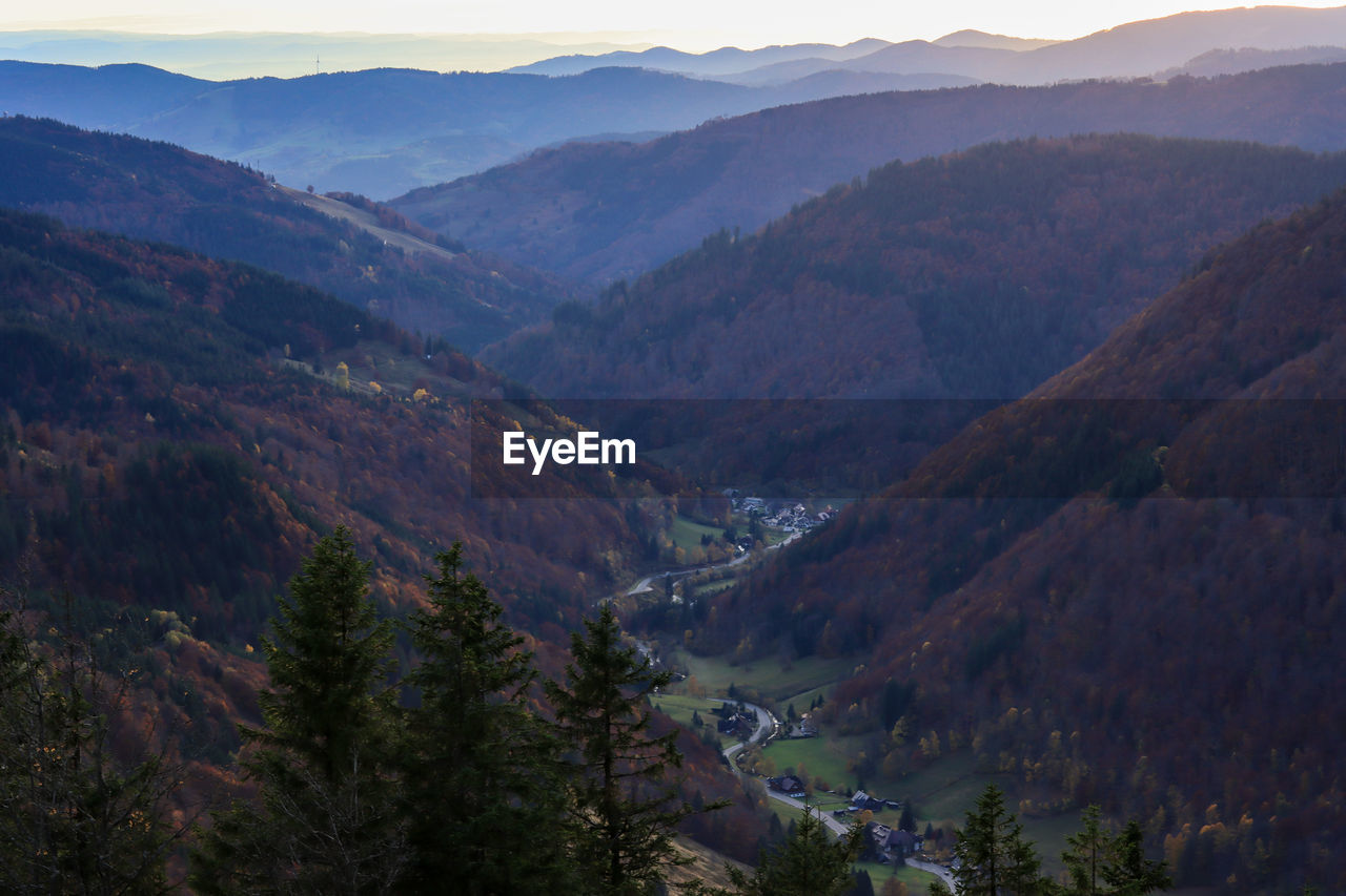 HIGH ANGLE VIEW OF MOUNTAIN RANGE