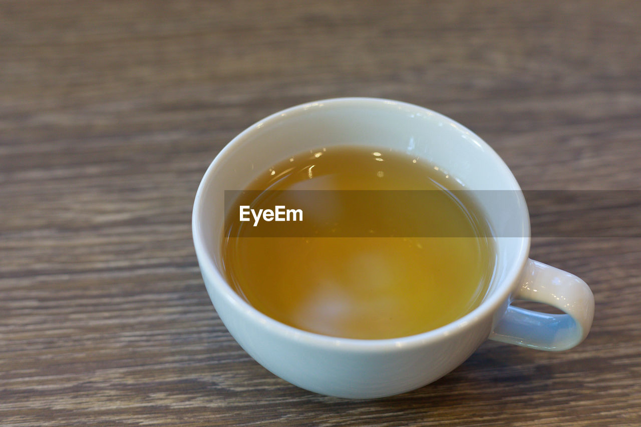 High angle view of tea on table