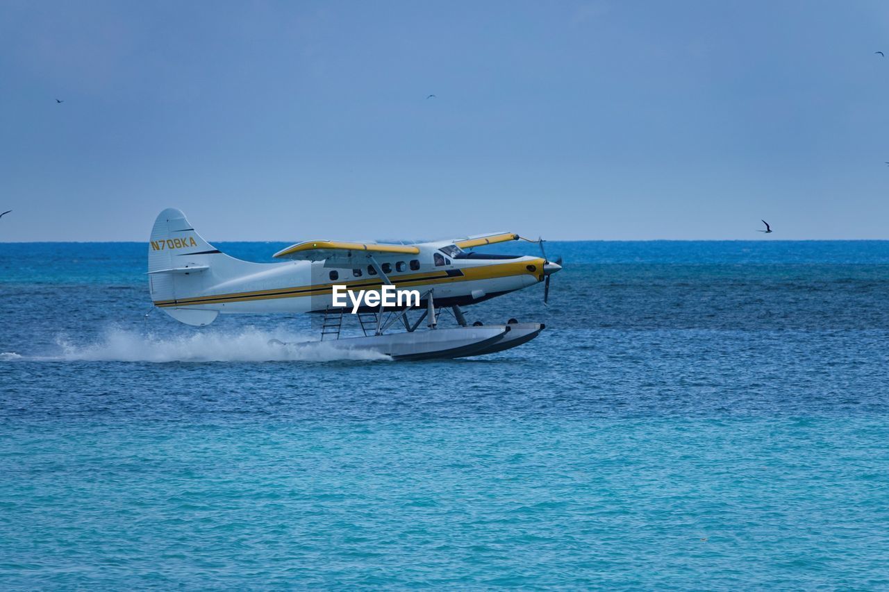 Float plane at fort jefferson in dry tortugas