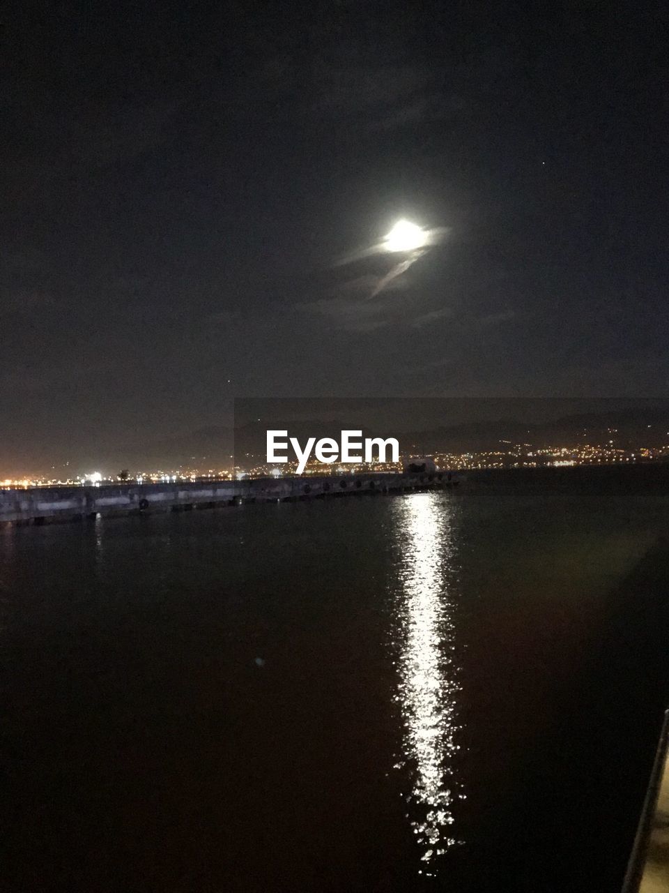 VIEW OF SEA AGAINST SKY AT NIGHT