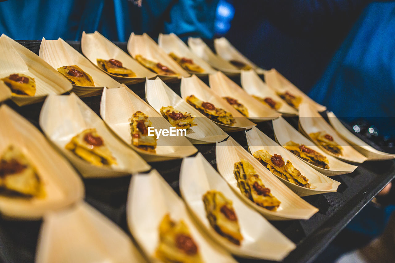 Close-up of food served in plate