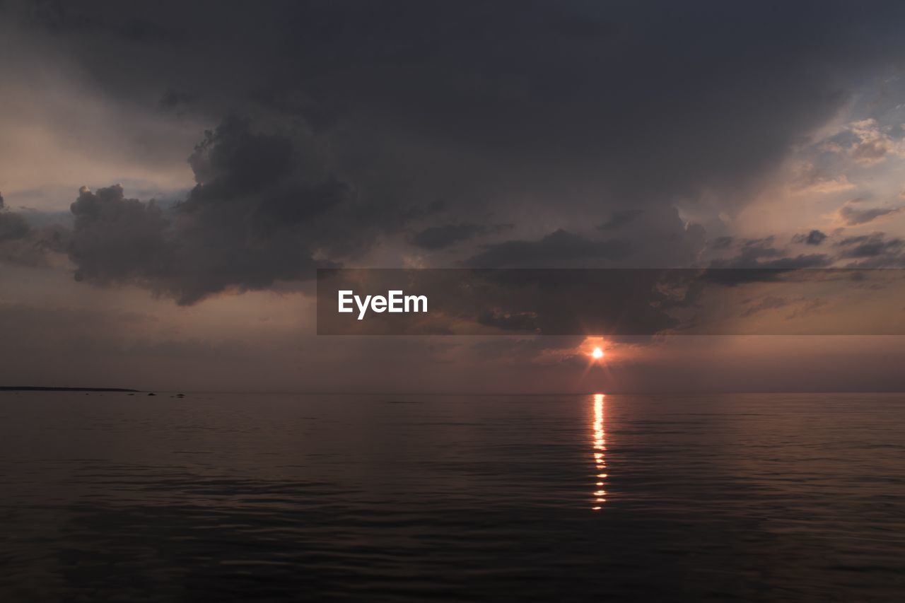 SCENIC VIEW OF SEA DURING SUNSET