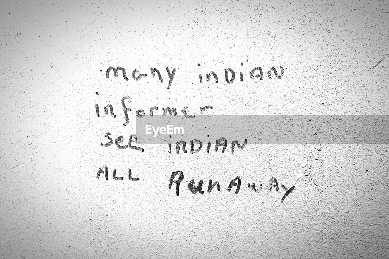 Text on wall