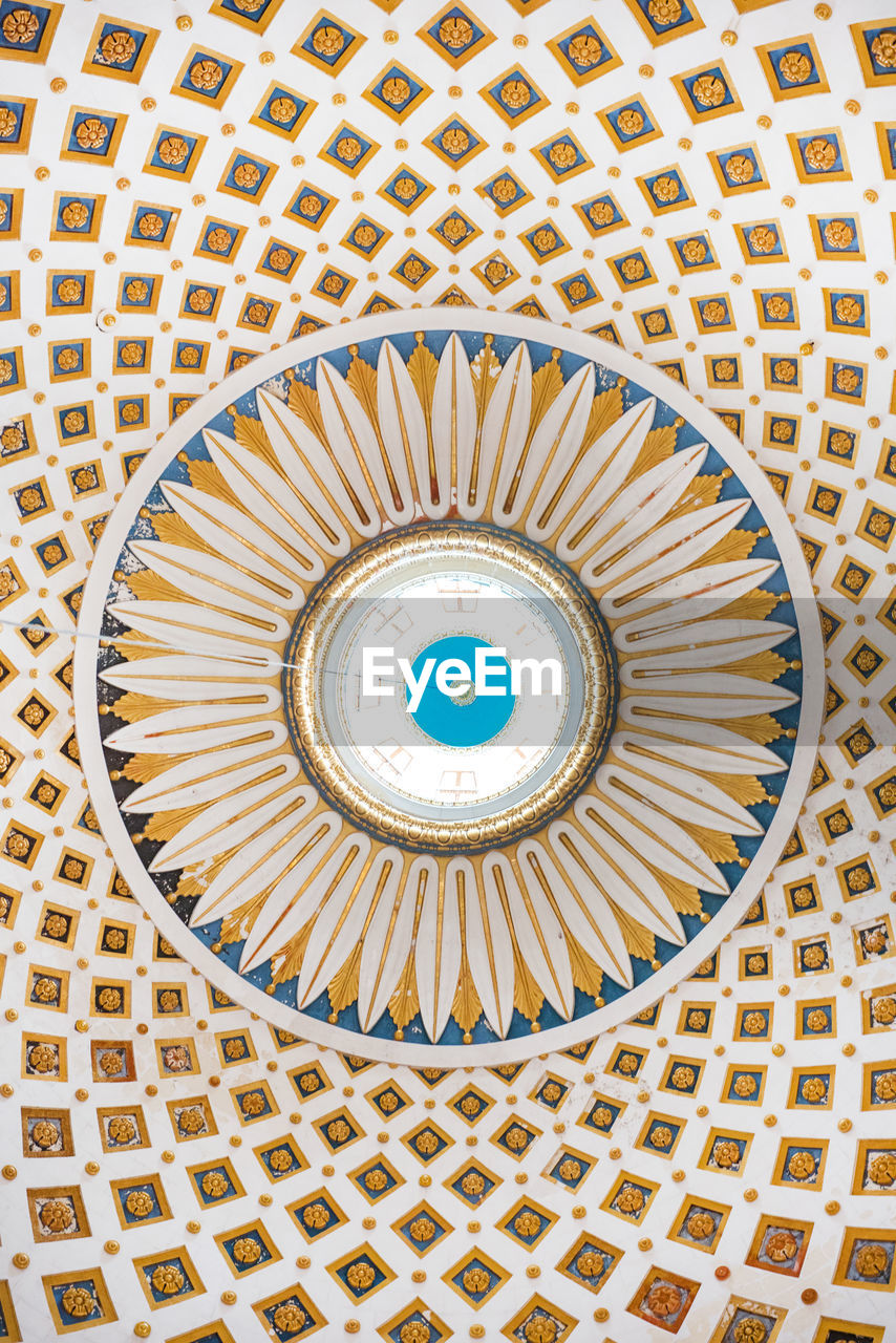 Interior detail of the dome of the rotunda of mosta, malta