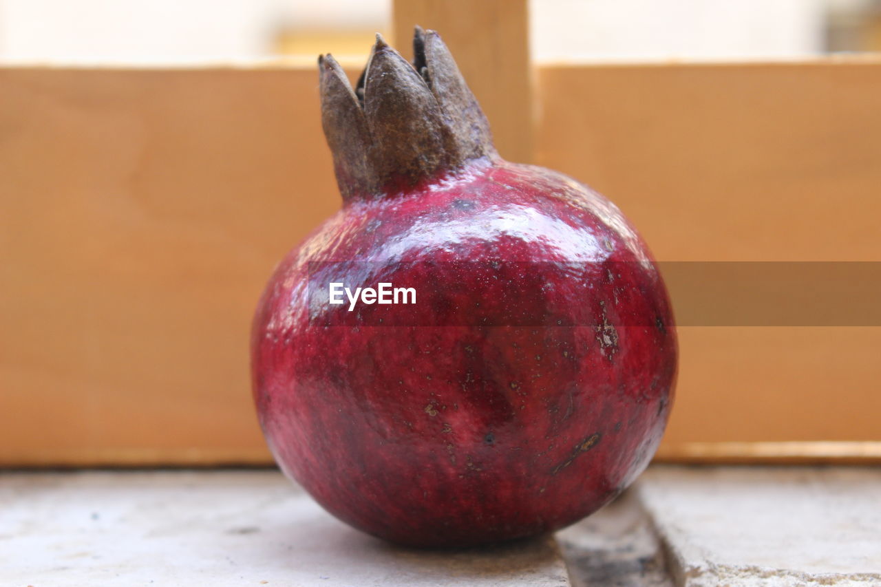 Close-up of pomegranate on table