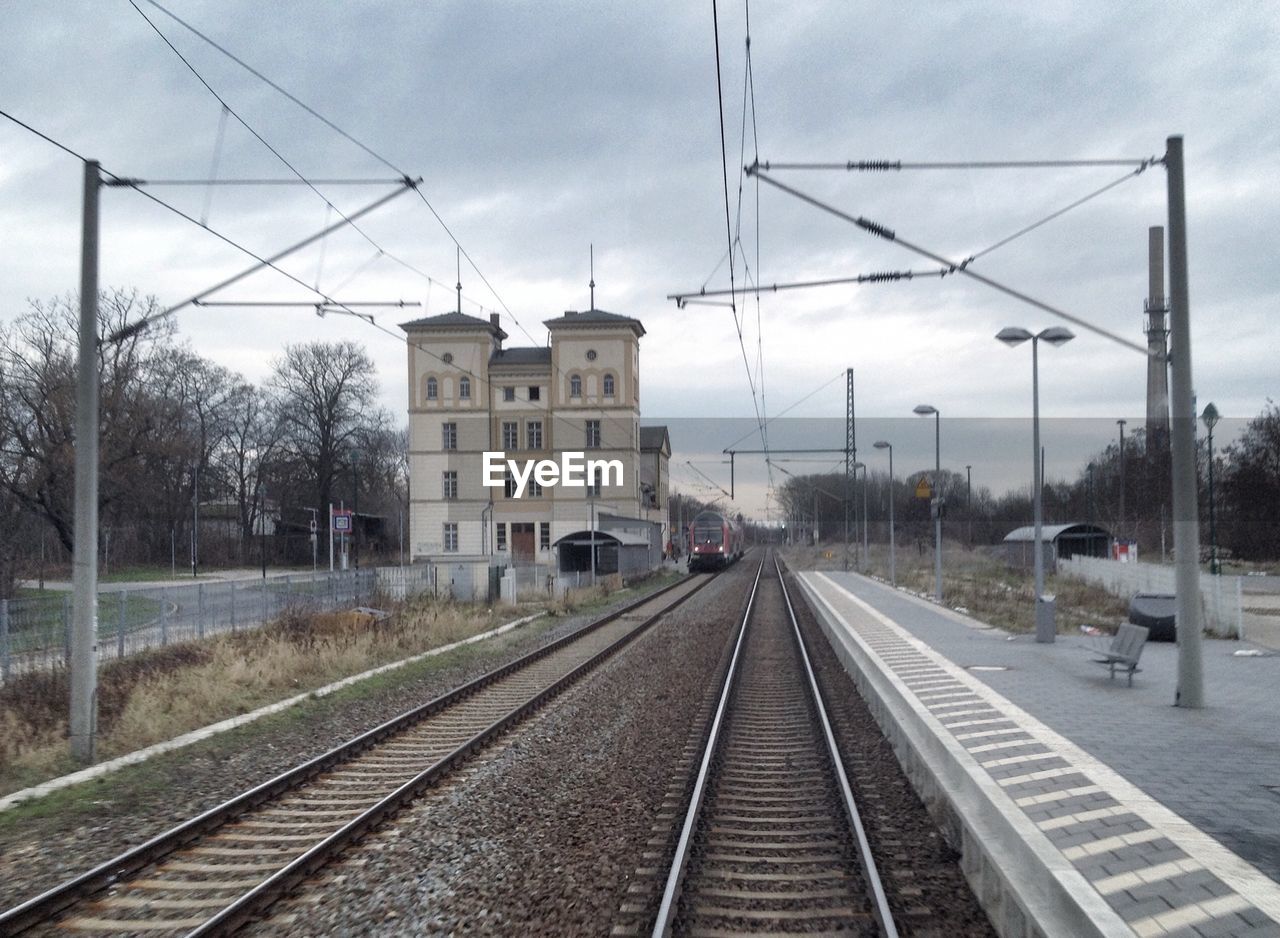 Train arriving on railroad station