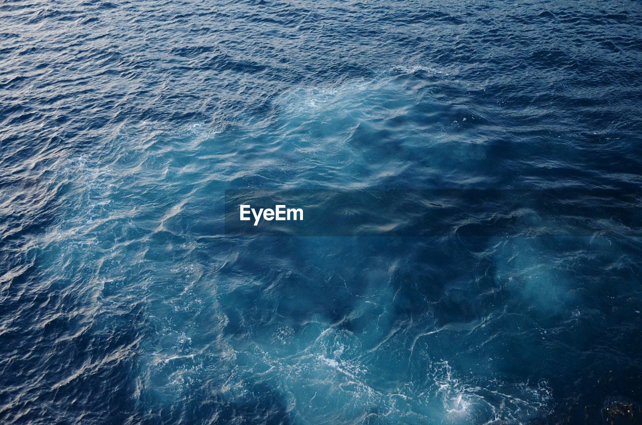 Full frame shot of rippled water in sea