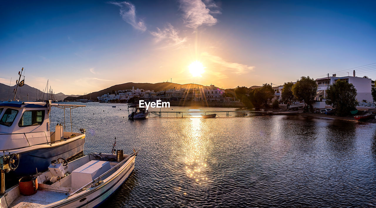 Evening on the island of milos, greece.