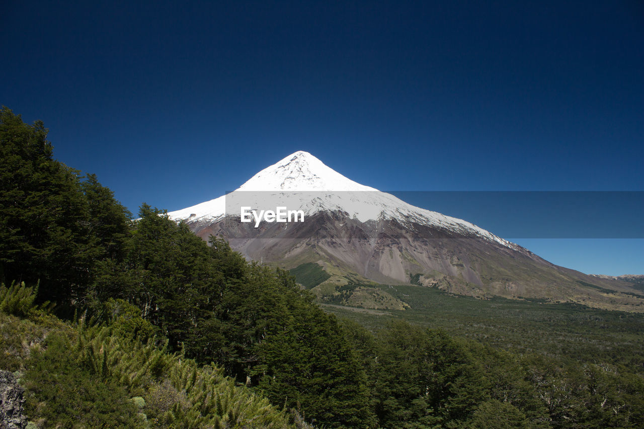 Scenic view of snowcapped mountains