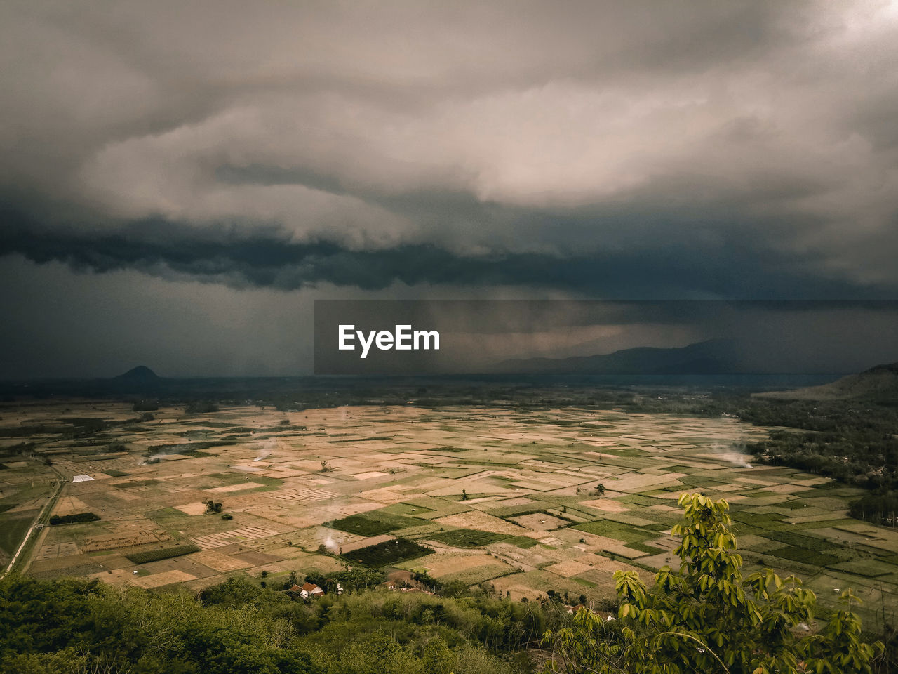 Dark clouds in the afternoon. ambulu, indonesia.