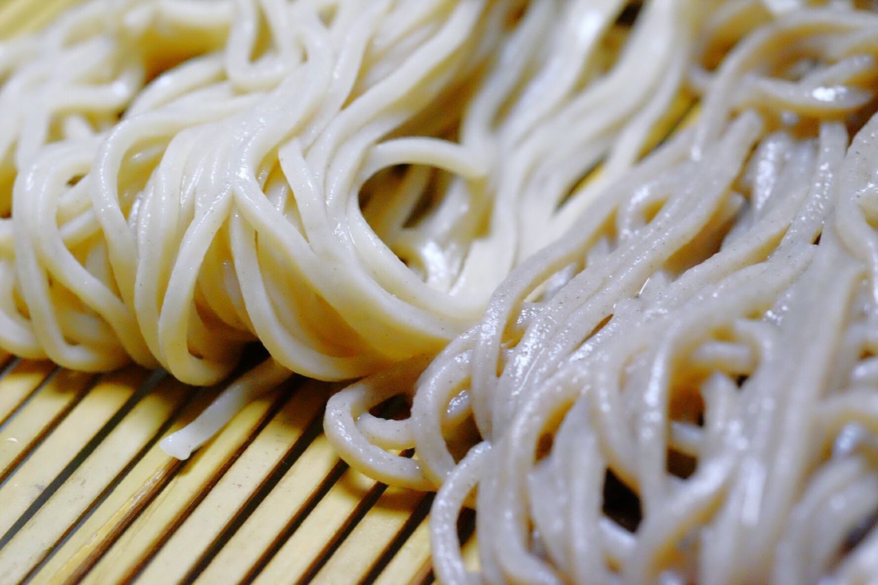 Close-up of noodles on table