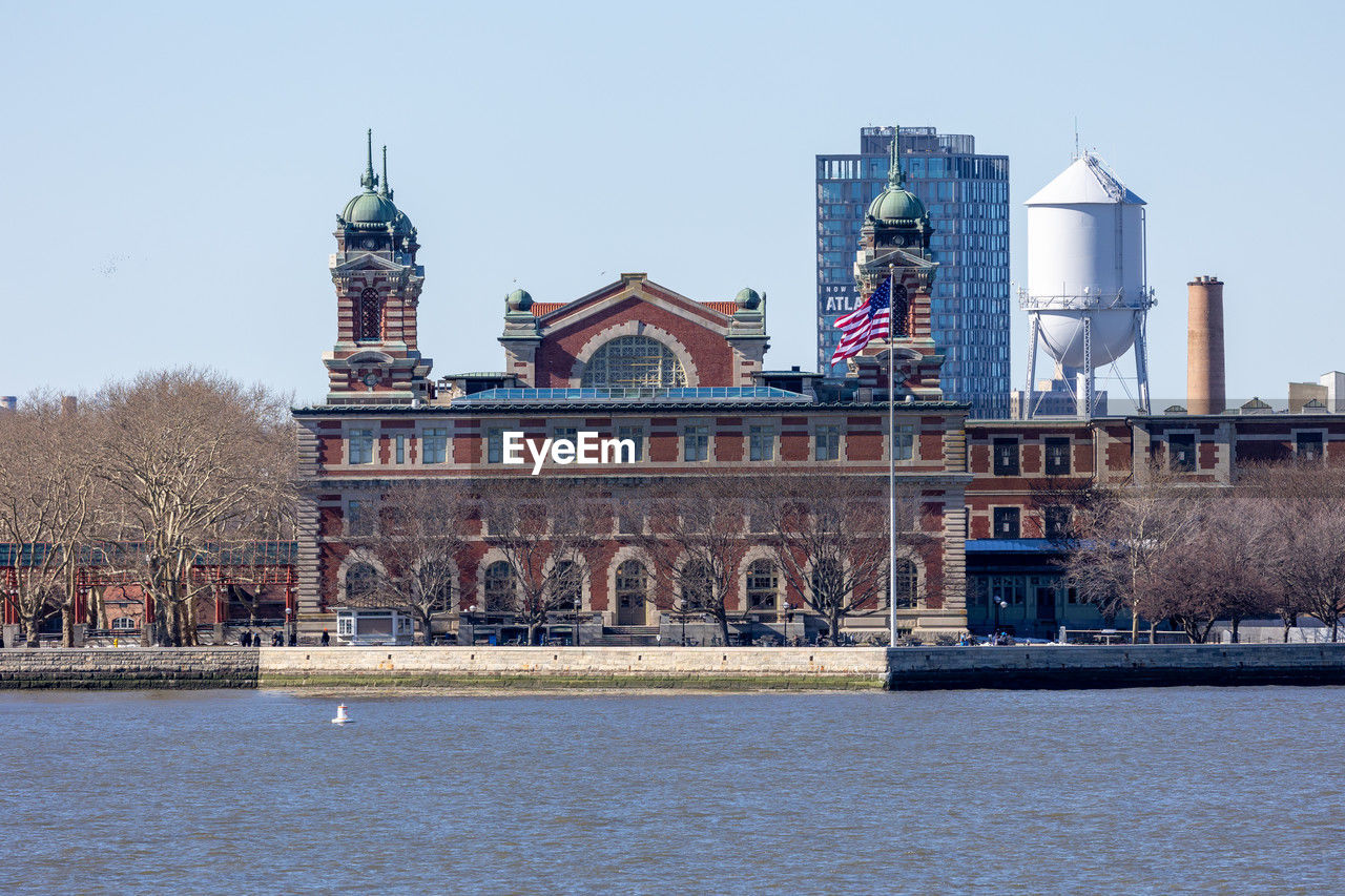 View of governors island from the water