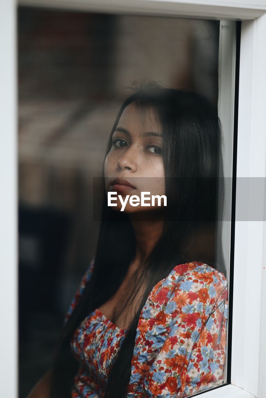 Young woman looking away