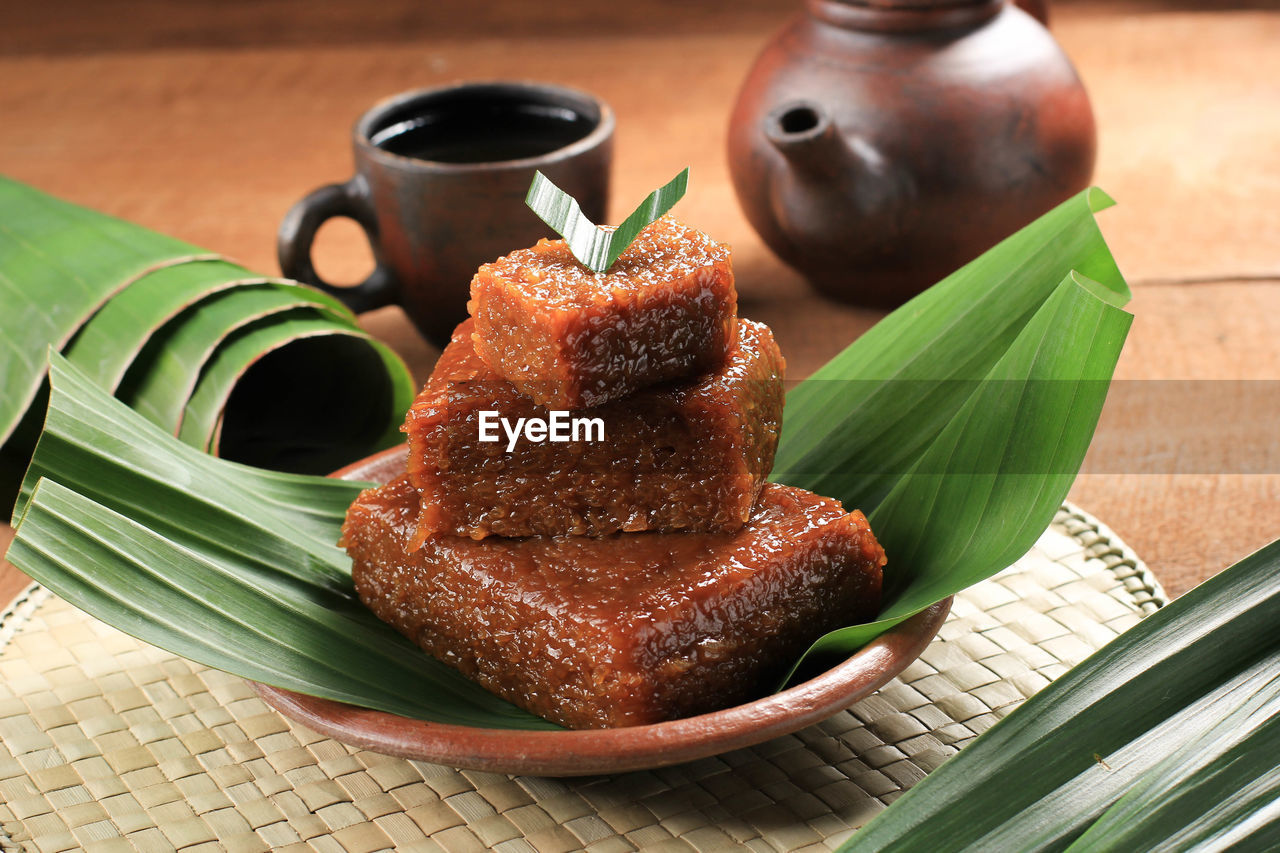 Wajik or wajit ngora is traditional indonesian snack made with steamed sticky glutinous rice 