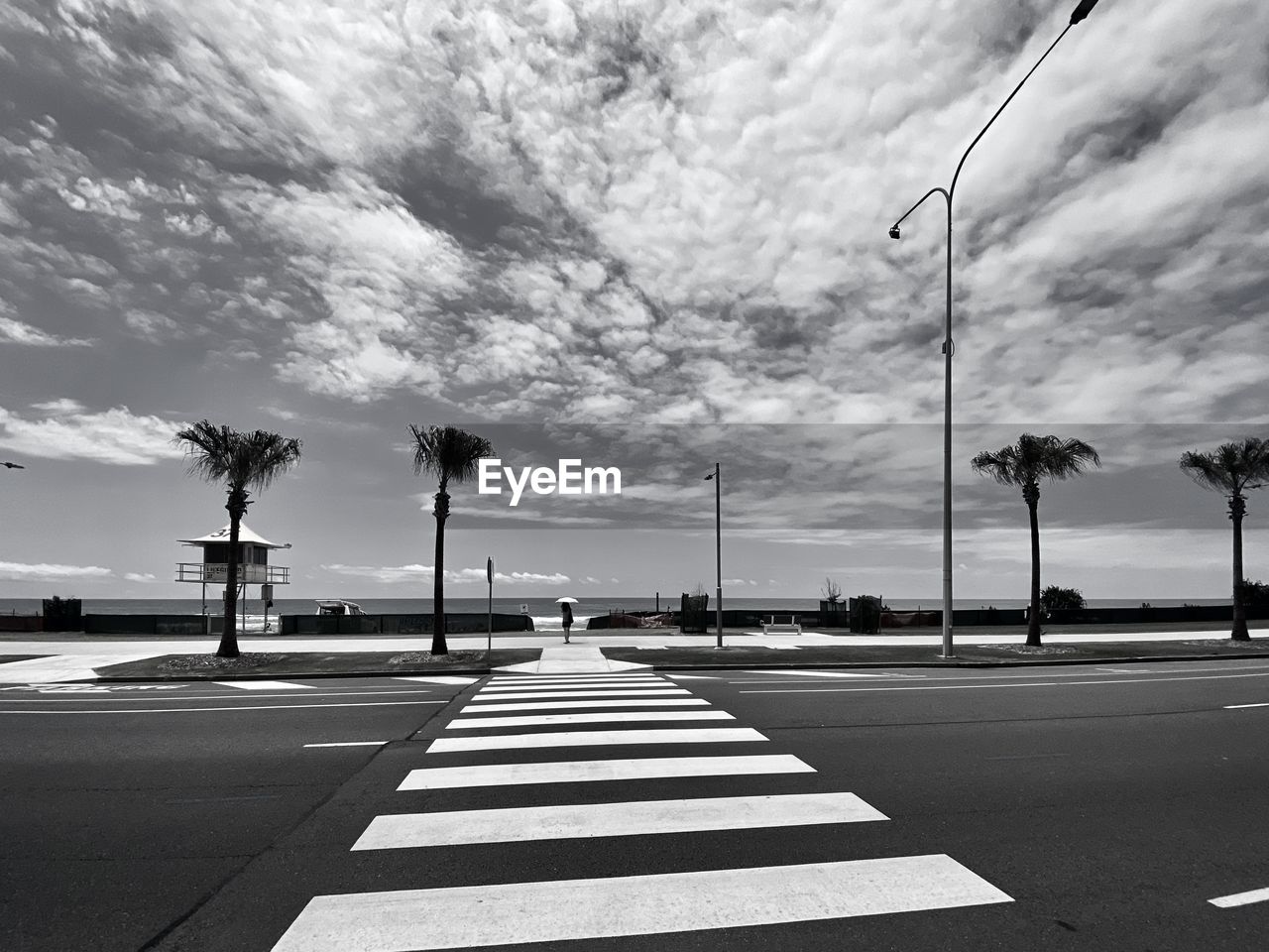 View of road sign against sky