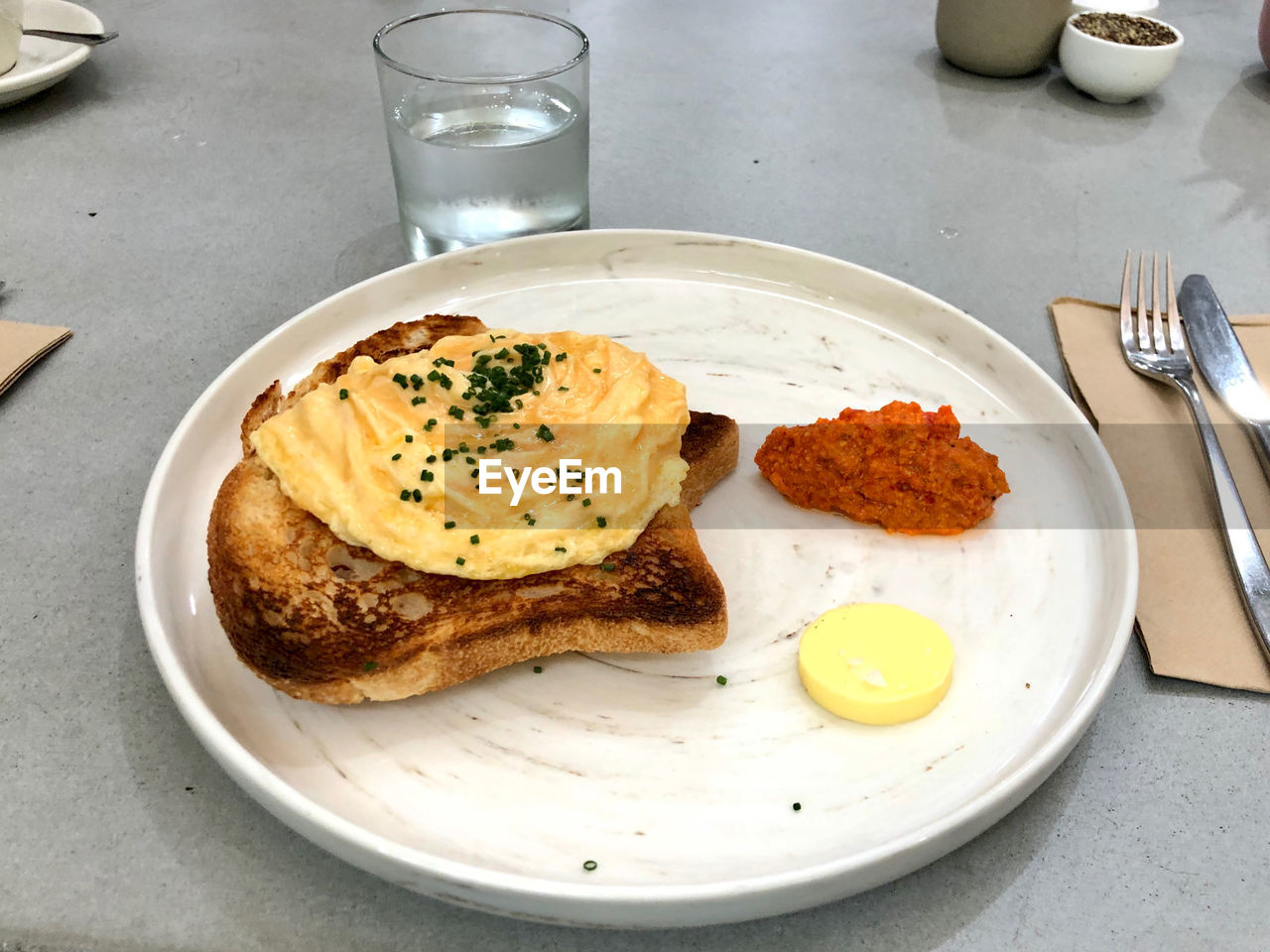 VIEW OF BREAKFAST SERVED ON TABLE