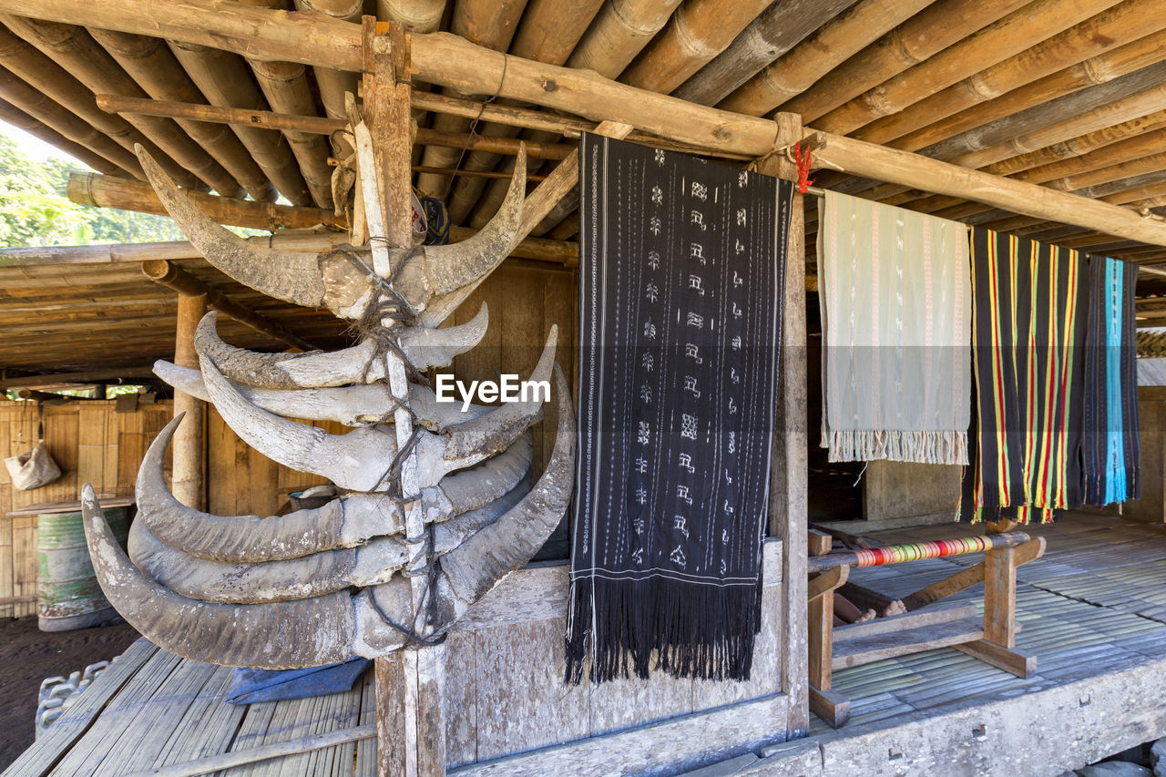 CLOTHES HANGING ON CEILING