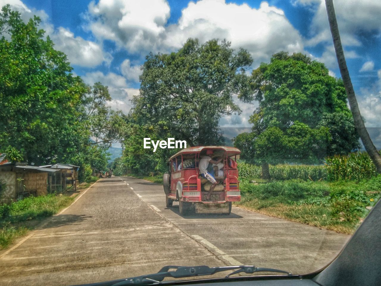 VIEW OF TRAIN ON ROAD