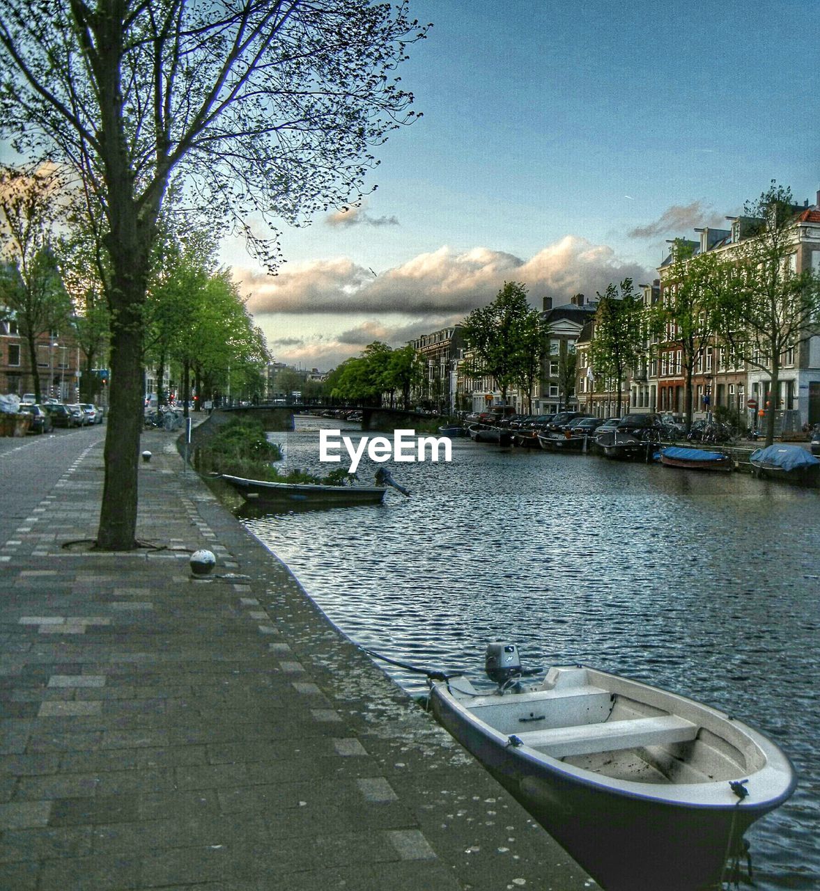 Canal in city