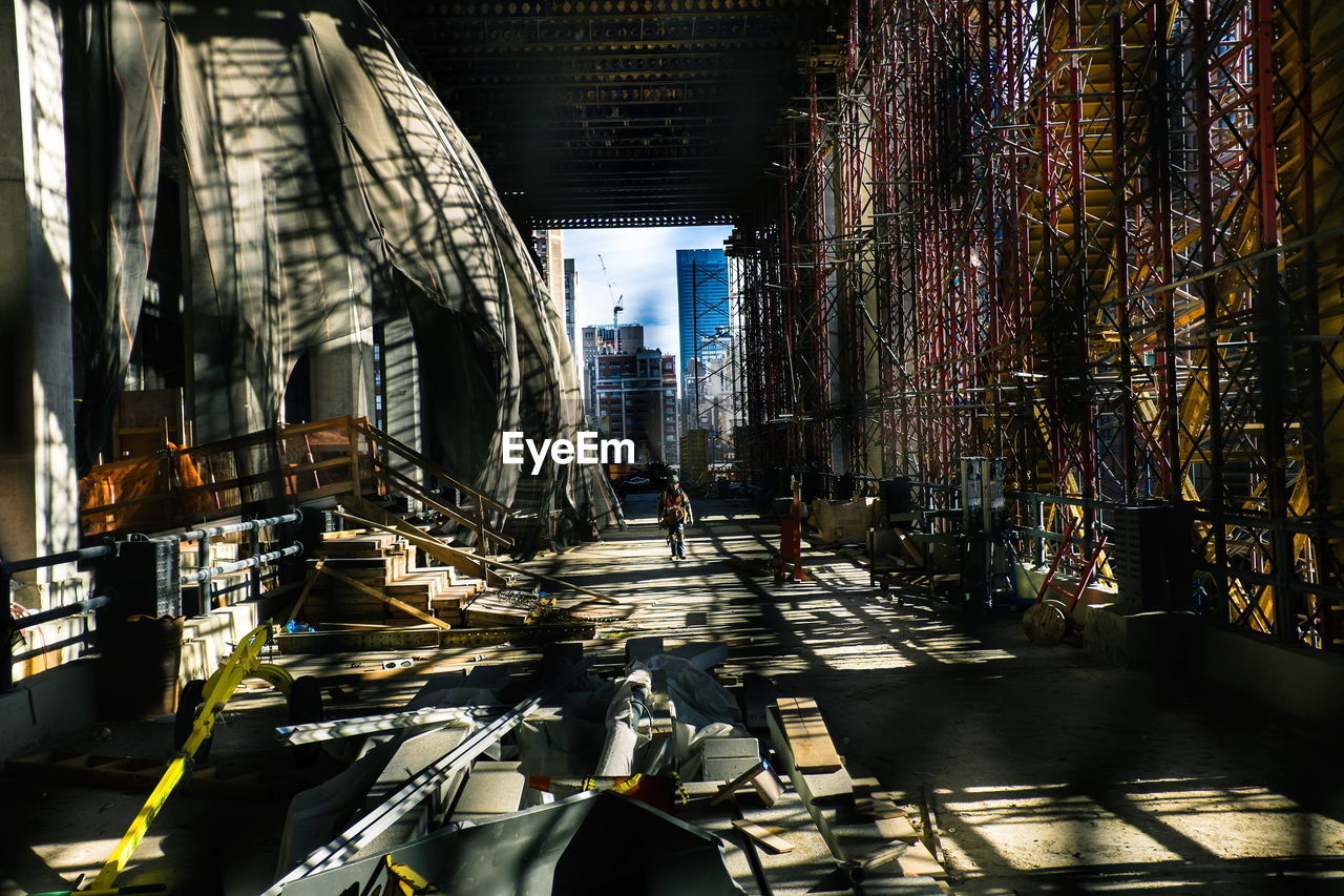 Construction site during sunny day