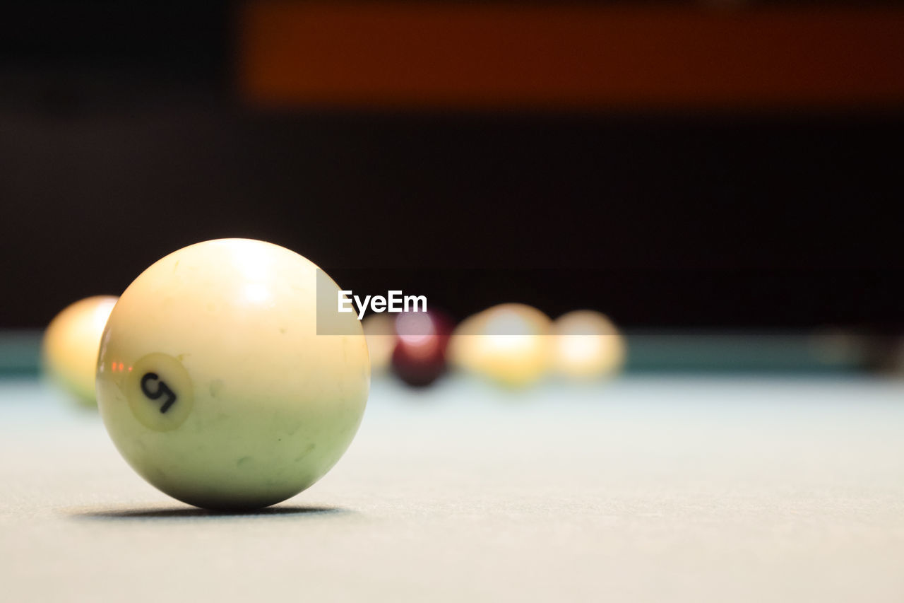 Close-up of ball on table