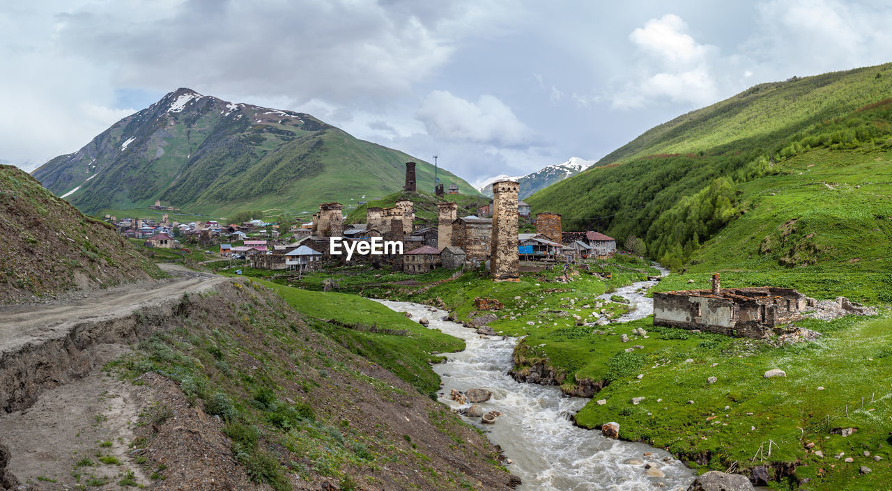 PANORAMIC VIEW OF BUILDINGS AGAINST SKY