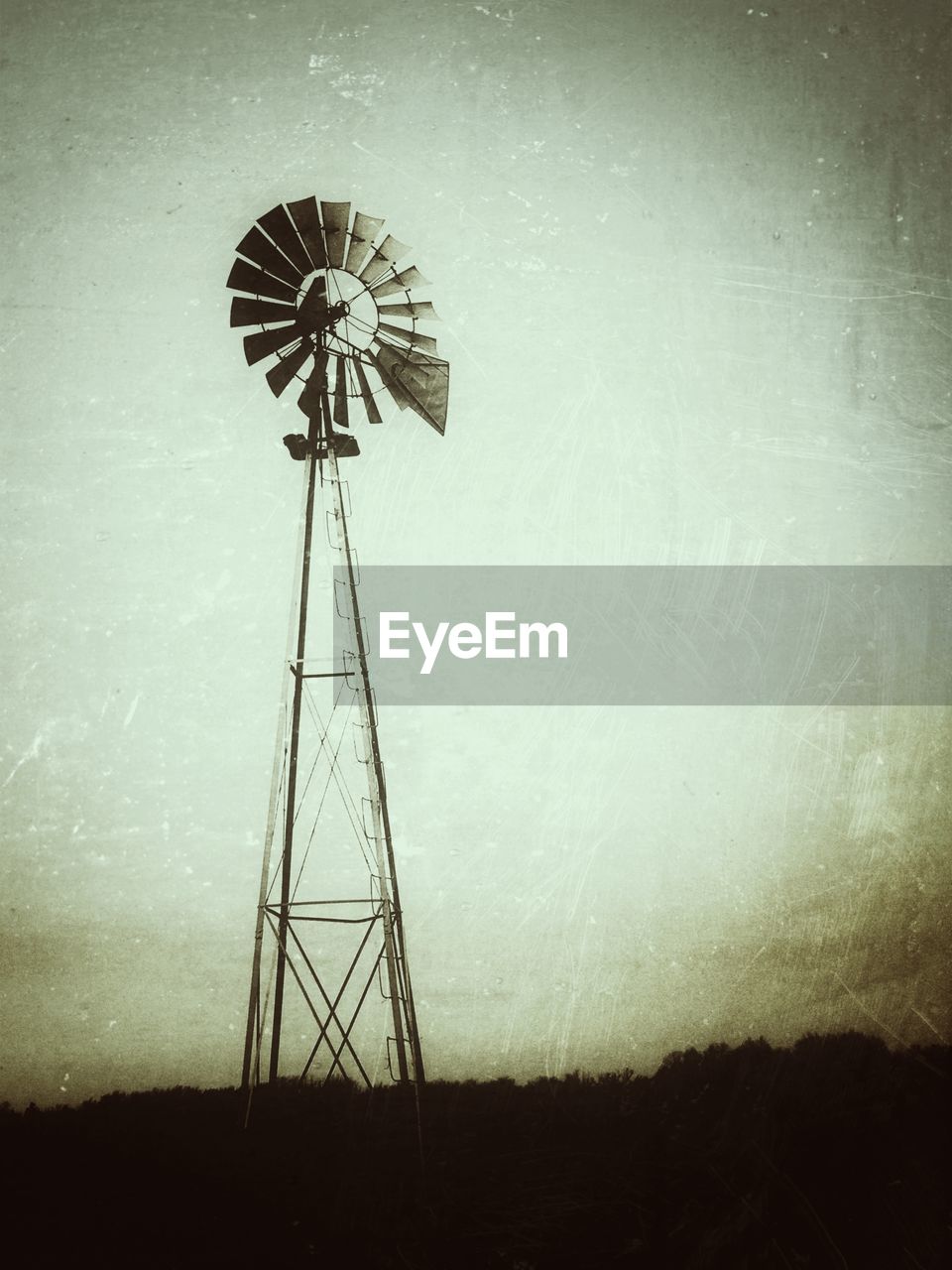 WIND TURBINES ON FIELD