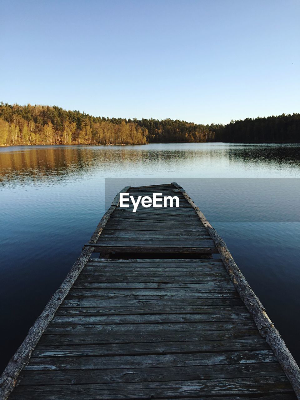 Jetty on lake