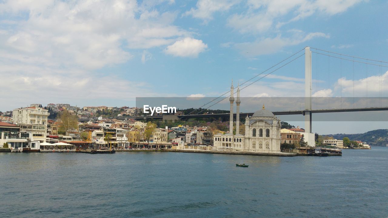 VIEW OF BUILDINGS BY SEA AGAINST SKY