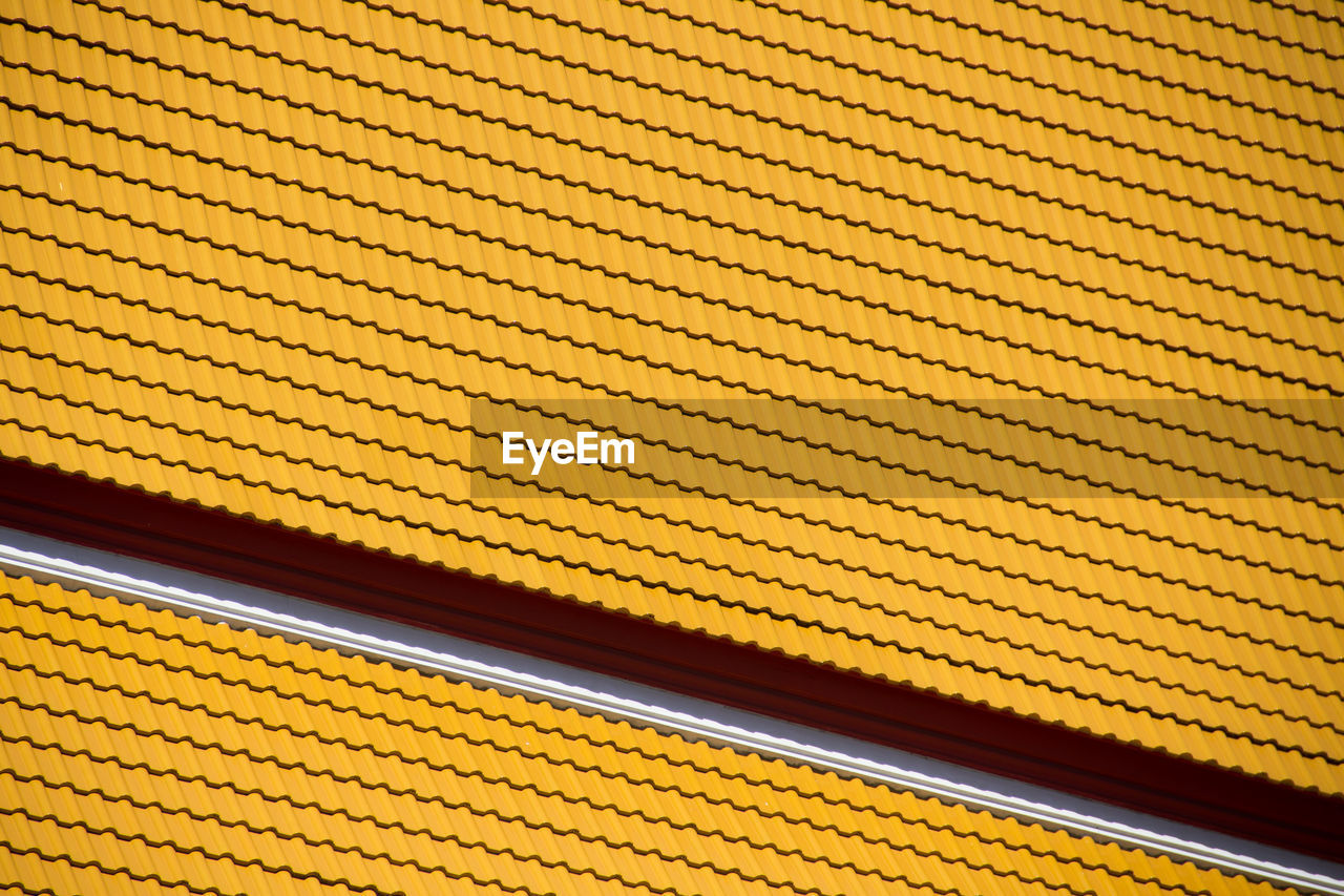 Full frame shot of yellow roof