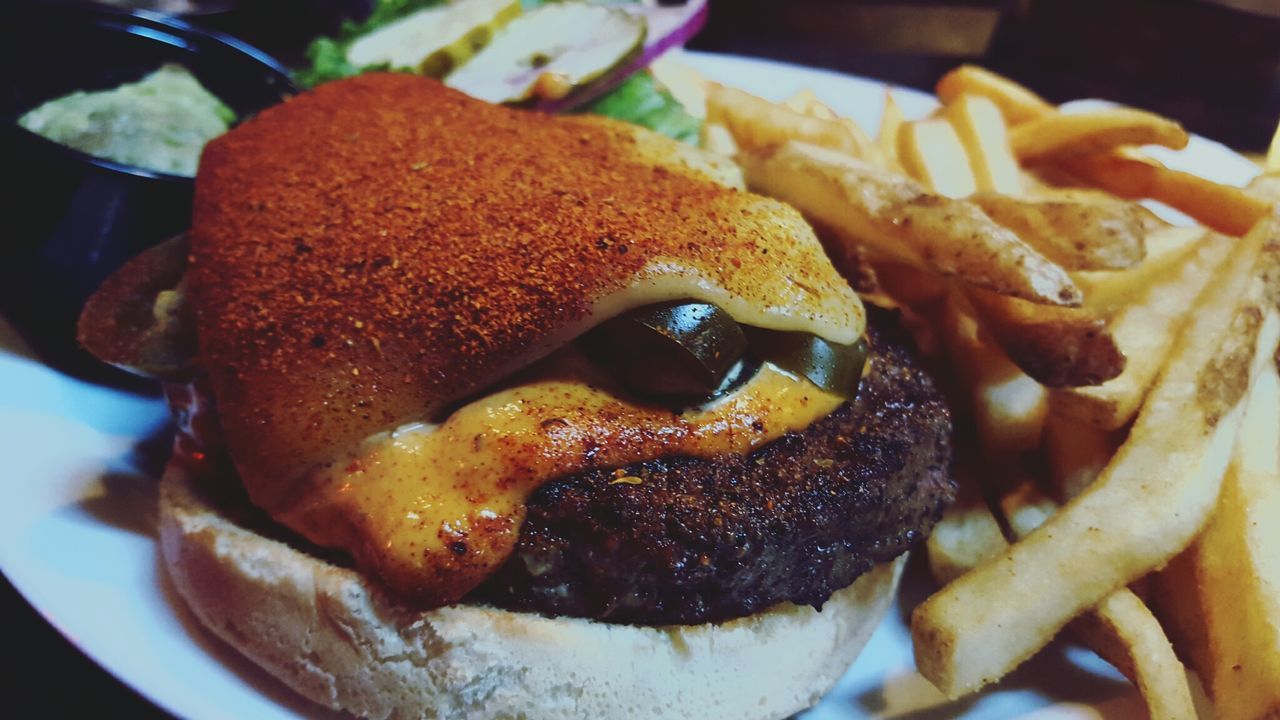 Close-up of food served in plate