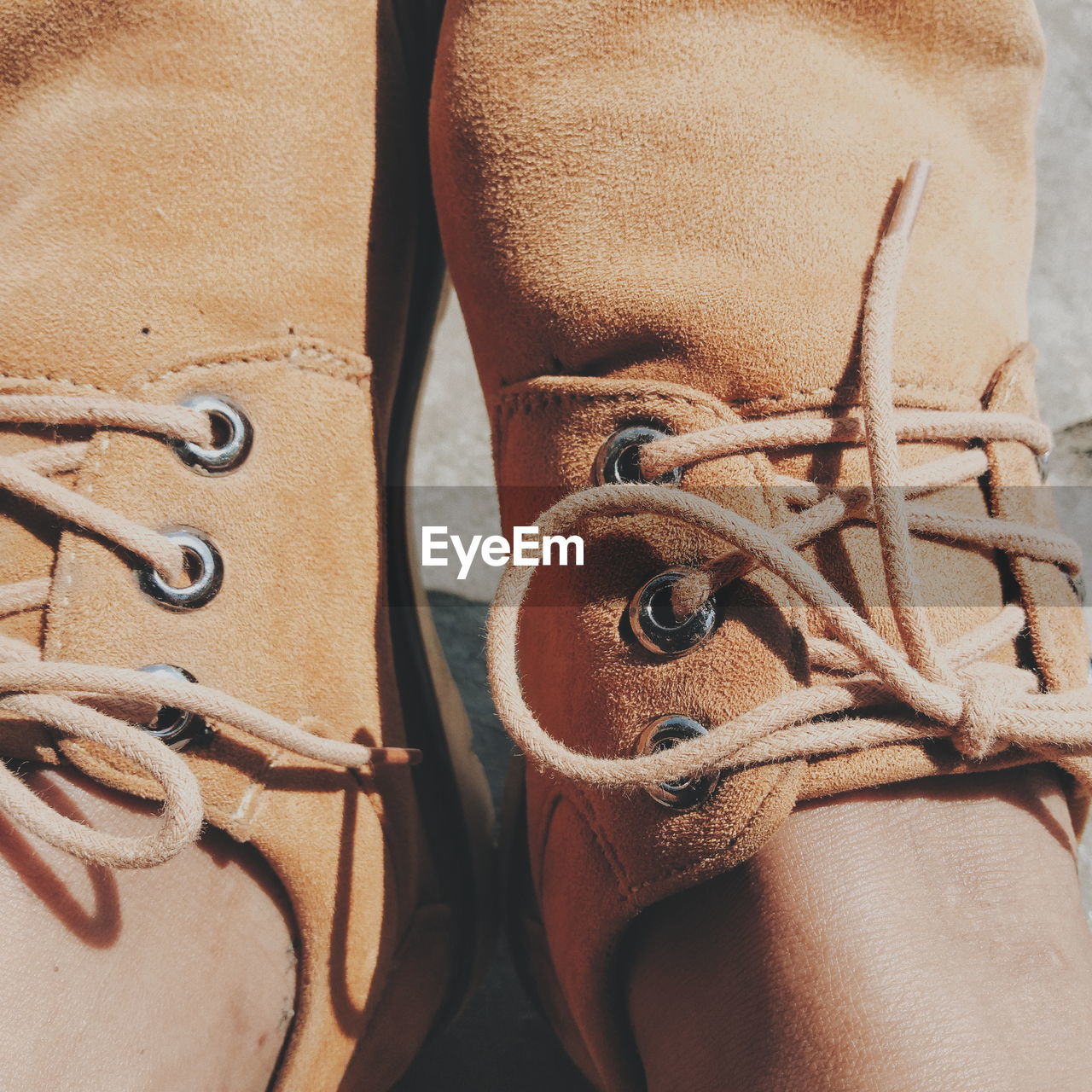 Close-up of leather shoes