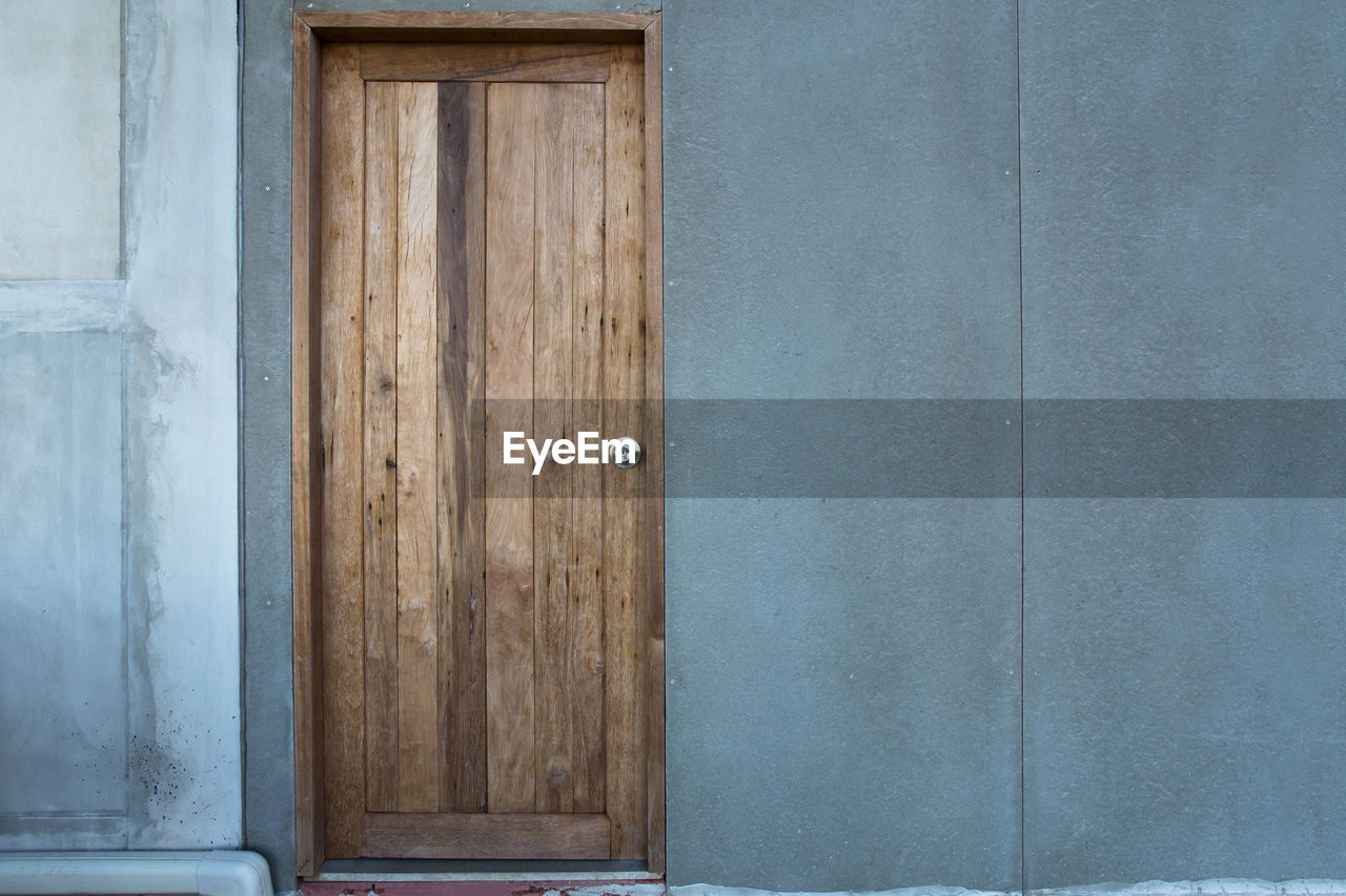 Close-up of wooden door