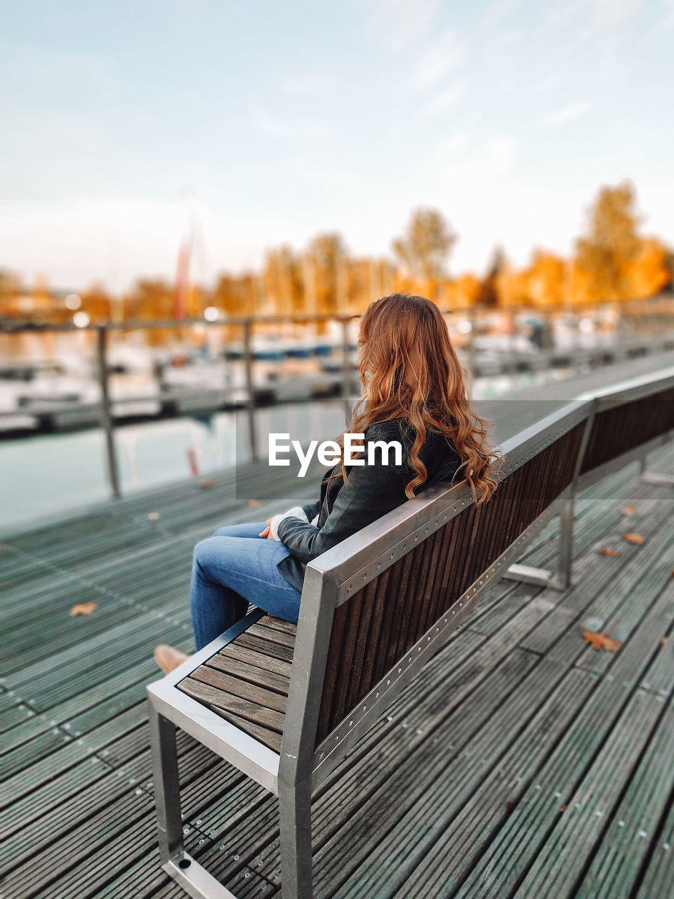 Woman sitting on bench