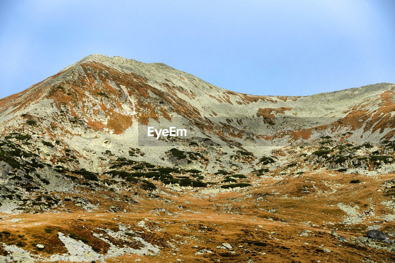 Low angle view of mountain against sky